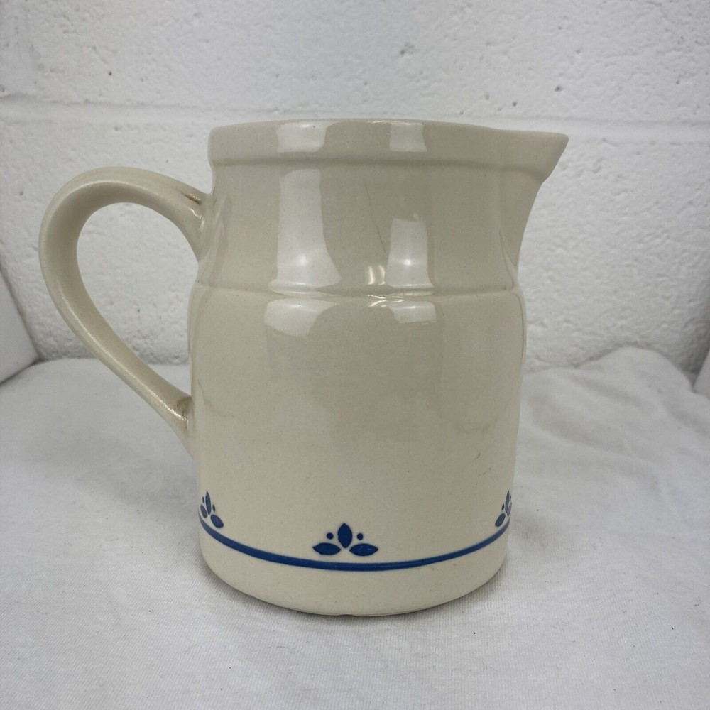 ROSEVILLE, OHIO Pottery Friendship 5.25” Pitcher FP-USA Blue GUC - Nice & heavy